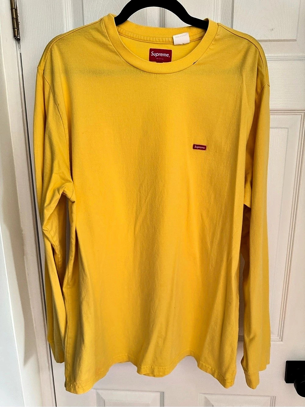Supreme Small Box Logo Large/S Tee Long Sleeve Yellow Large